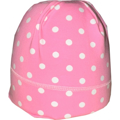 Elodie Datails dívčí čepice KINGS růžová s bílými puntíky
