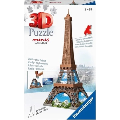 Ravensburger 3D пъзел Ravensburger от 54 части - Мини Айфелова кула (12536)