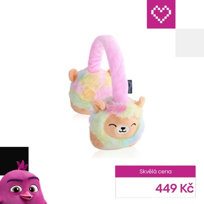 Lazerbuilt bezdrátová sluchátka Squishmallows Leonard plyšová