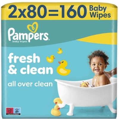 Pampers Мокри кърпички Pampers Fresh Clean - 2x80 броя
