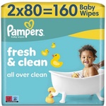 Pampers Мокри кърпички Pampers Fresh Clean - 2x80 броя