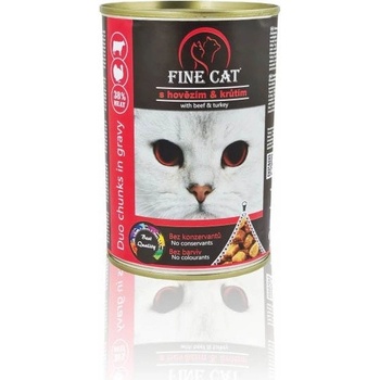 Fine Cat pro kočky DUO Hovězí s Krůtím 415 g