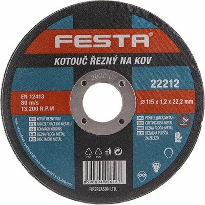 FESTA kotúč rezný na kov 115x1,2x22,2