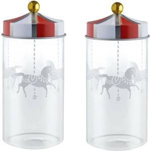Alessi Кухненски буркан CIRCUS, комплект 2 бр. , прозрачен, Alessi (ALMW68S2)