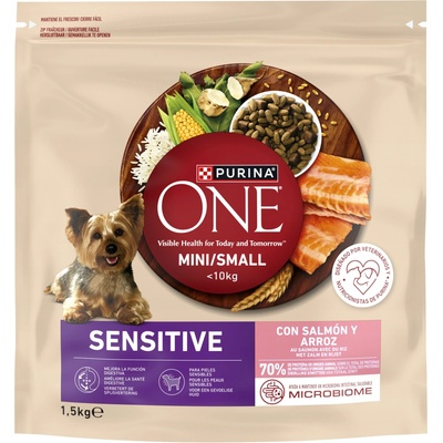 Purina ONE Sensitive adult malá lososové rýže 1,5 kg