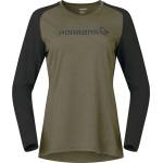 Norrøna Дамска фланелка с дълъг ръкав за колоездене Norrøna Women's Fjørå Equaliser Lightweight Long Sleeve Cycling jersey - Olive Night (156-2576-0314)