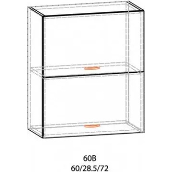 Image 1 of Мебелна фабрика НОВ ДОМ - гр. Ямбол Горен шкаф с клапващи врати Паула (4276)