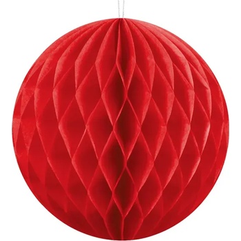 Image 1 of PartyDeco Хартиена топка - червена 10 см