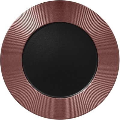 RAK Porcelain Metalfusion talíř mělký zdobený 33 cm černobronzový RAK-MFEVFP33BB