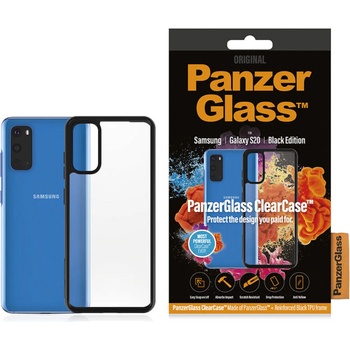 Panzer Гръб PanzerGlass ClearCase за Samsung Galaxy S20 - Черна рамка