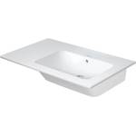 Duravit ME by Starck - Мивка 83x49 см, с преливник, без отвор за смесител, място за съхранение отляво, DuraShield, бяла 234683AA60 (234683AA60)
