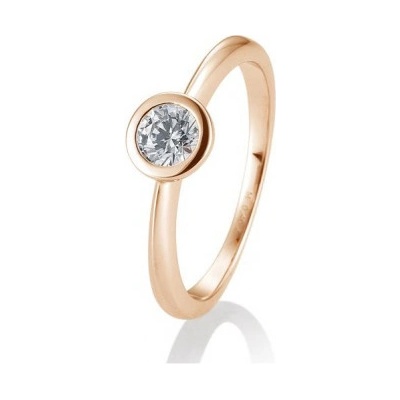 Sofia Diamonds prsteň z ružového zlata s diamantom BE41 85132 6 R