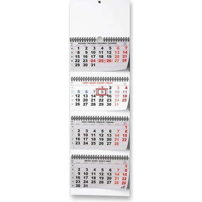 Nástěnný Čtyřměsíční skládaný šedý 2026 – Zbozi.Blesk.cz