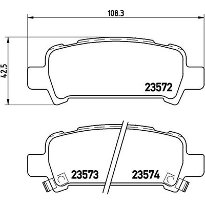 BREMBO Sada brzdových platničiek kotúčovej brzdy P78011
