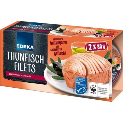 EDEKA Filety tuňáka v olivovém oleji 160 g
