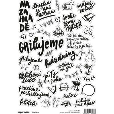 PAPERO AMO ♥ Vellumové samolepky Můj deník – Grilujeme
