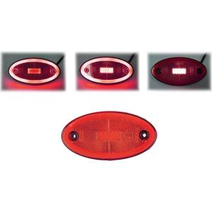  LED Светодиоден Габарит, 116mm x 60mm, Червен, Неон Ефект, Три Функции, 12V-24V