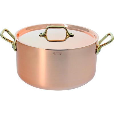 De Buyer Měděný hrnec s bronzovými uchy 24 cm Inocuivre
