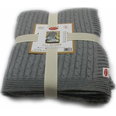 Multitex ová deka bavlněná Scotty světle šedá 125x150