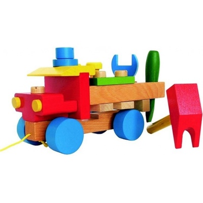 Detoa Dřevěné tahací montážní auto