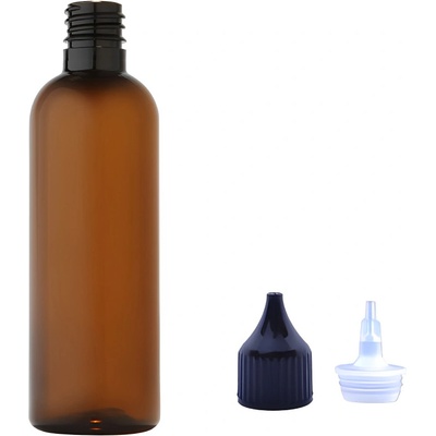Via Plastová lahvička hnědá s černou špičkou Via 100 ml