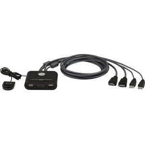 ATEN Превключвател kvm aten cs22hf, Дву портов usb hdmi (cs22hf-at) - zettabytex
