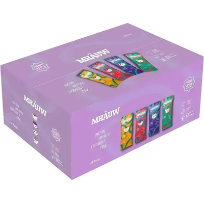 Пауч за котки Mhauw Mix 80 г x 40 броя - 4 вкуса
