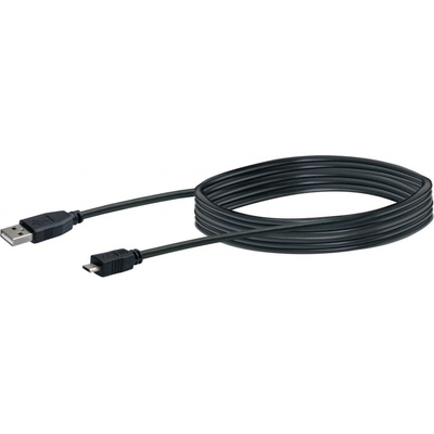 Schwaiger Pripájací kábel USB micro 2.0 čierny 1 m