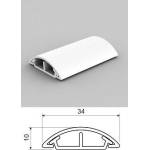 KOPOS Pvc кабелен канал за монтаж върху под с ширина 35мм, бял, lo35hd (0107810001)