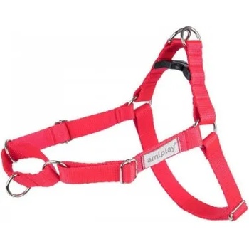 amiplay EASY GO SAMBA harness - нагръдник за куче - ЧЕРВЕН, размер S - 30-40 х 1, 5 см - Полша - 280243