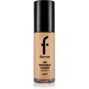 Flormar HD Invisible Cover Foundation лек фон дьо тен с озаряващ ефект SPF 30 цвят 80 Soft Beige 30ml