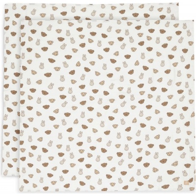 Jollein Plienky zavinovacie 115x115 cm Miffy & Friends 2ks