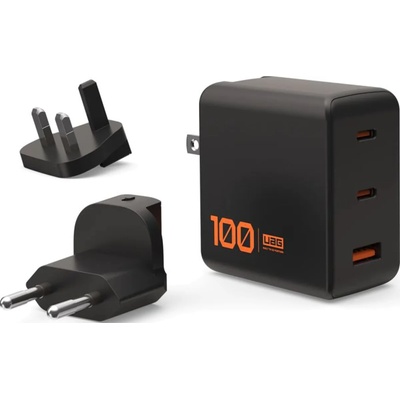 Urban Armor Gear(UAG) Uag srge 100w 3-портово зарядно устройство ((2)usb-c, (1)usb-a) черно ww (9b443811v4040)
