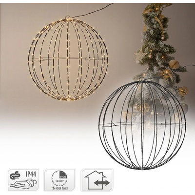 ECD Germany Guľa s osvetlením ⌀50 cm 320LED extra teplá biela