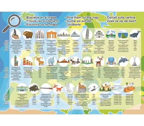 EDUCA Mapa Evropy 150 dielov