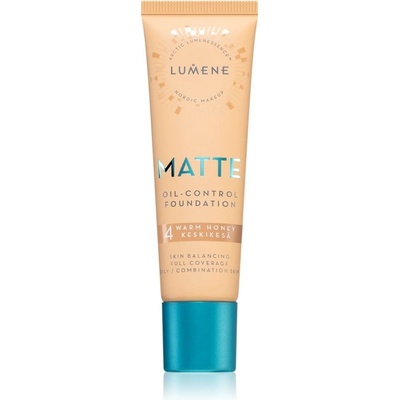 Lumene Nordic Makeup Matte fluidní make-up pro mastnou a smíšenou pleť 4 Warm Honey 30 ml