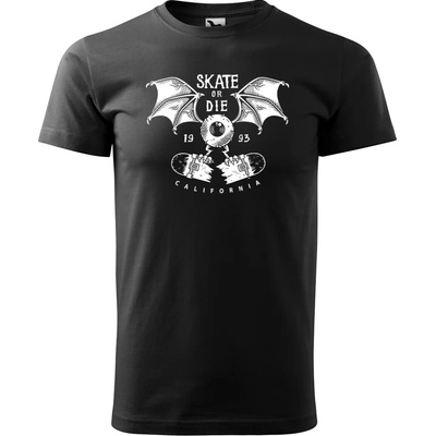 Sablio tričko s potlačou Skate or Die černé