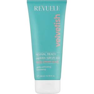  REVUELE Velvetish Revival Ready Body Cream Scrub, крем-скраб за тяло с пептиди и салицилова киселина, 200 ml