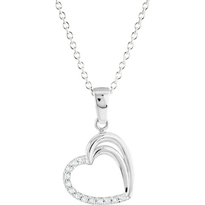 Gemmax Řetízek se srdíčkem z bílého zlata GLSWB-37271-39271