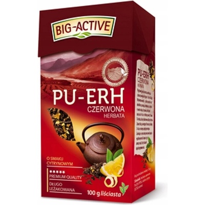 BIG-ACTIVE PU-ERH červený listový s citrónovou príchuťou 100 g