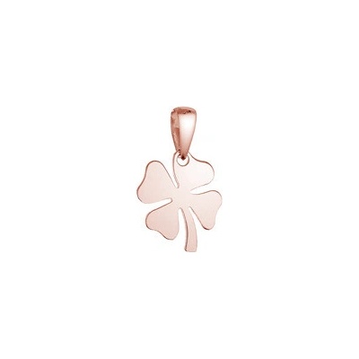 Evolution Group Pozlacený stříbrný přívěsek čtyřlístek 64094 rose gold