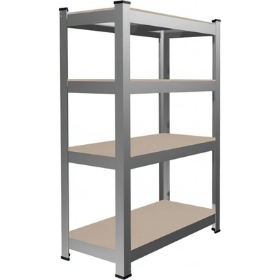 Aga Regál 180 x 90 x 40 cm 4 police stříbrný MR4600 – Zboží Dáma