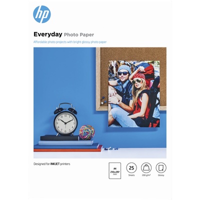 HP A/4 гланцова фотохартия 25 листа 200g (оригинална)