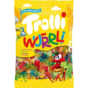 Trolli Wurrli Плодови земни червеи 200гр