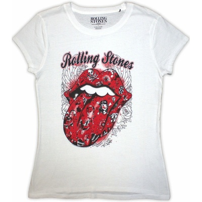 Rolling Stones Tričko Tattoo Flash Žena, Biel