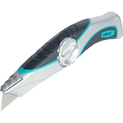 Wolfcraft Нож макетен метален с трапецовидно фиксирано острие с 4 резерни ножчета wolfcraft (4089000)