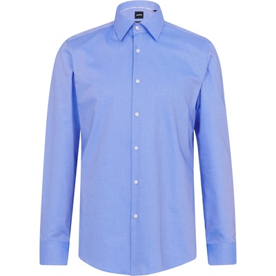 HUGO BOSS Риза с дълъг ръкав Boss Men's Hank Kent Cotton Long Sleeve Slim Fit Shirt - Blue