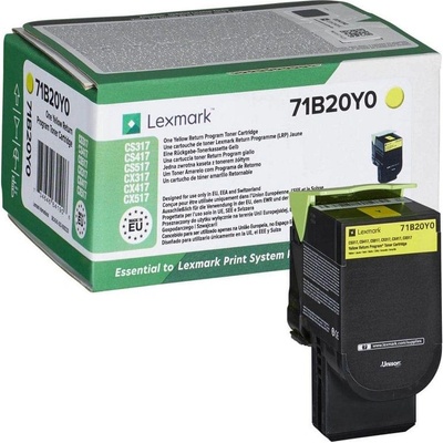 Lexmark Оригинална тонер касета Lexmark 71B20Y0, 2300 страници/5%, Yellow (3020103593)