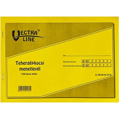 VECTRALINE Отпечатана товарителница за камион vectraline a/4, легнала 100 листа dgj-21 (dgj-21)