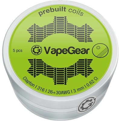 VapeGear predmotané špirálky Clapton SS316 0,62ohm